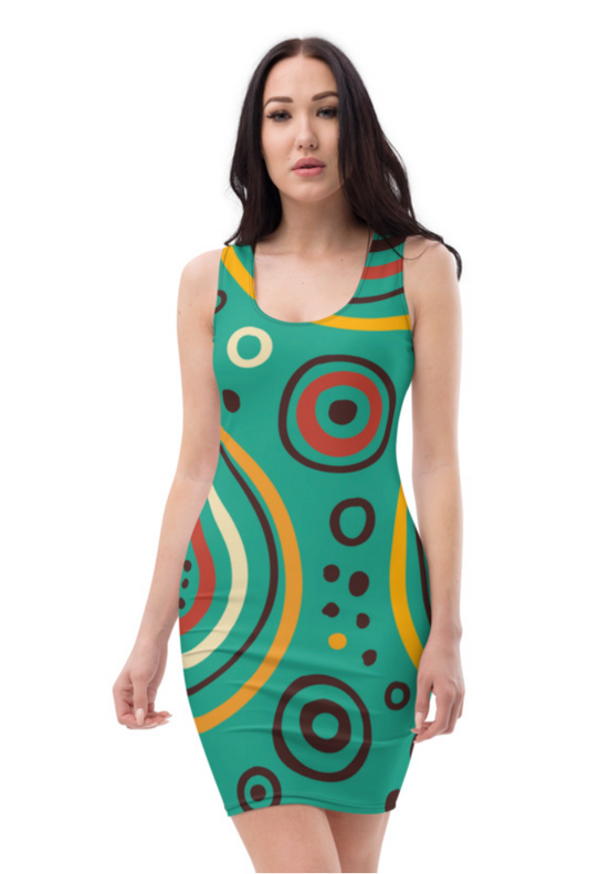 Circle pattern Fitted Dress