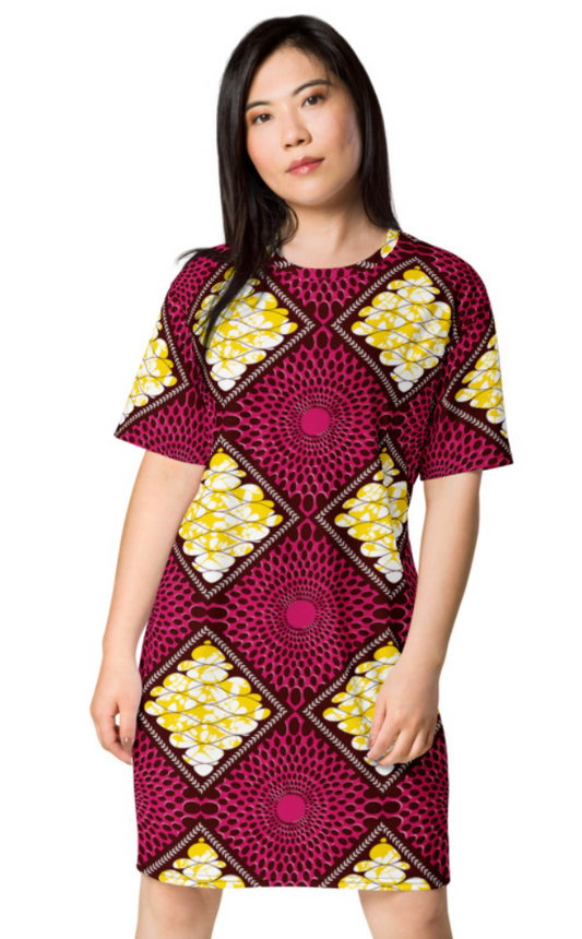 Capulana style 3 T-shirt dress