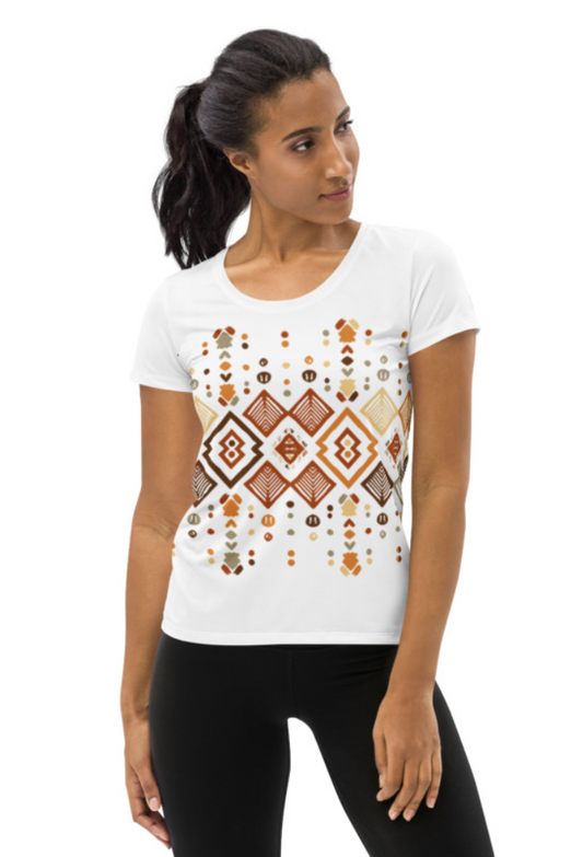 African pattern Women's Athletic T-shirt