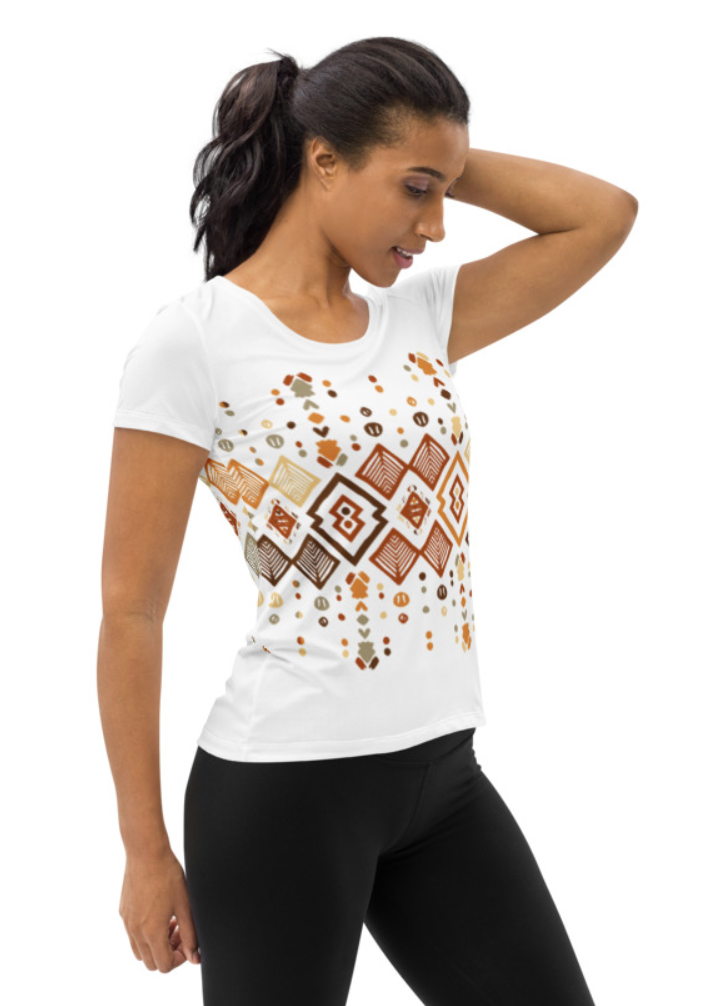 African pattern Women's Athletic T-shirt