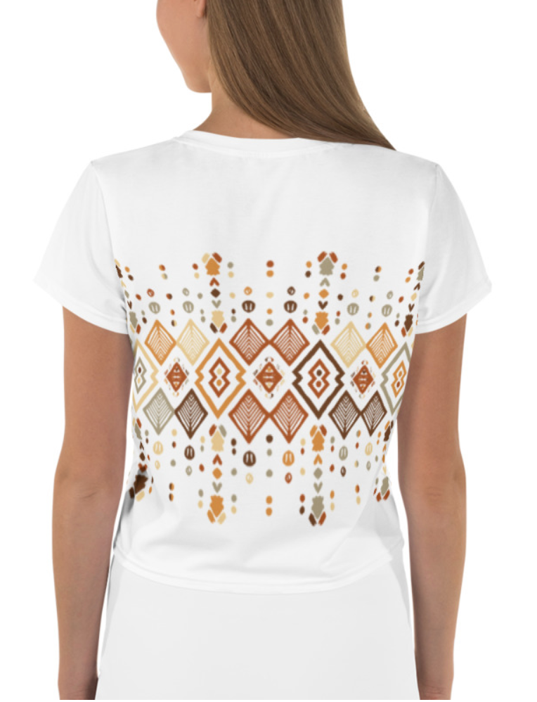 African pattern Crop Tee