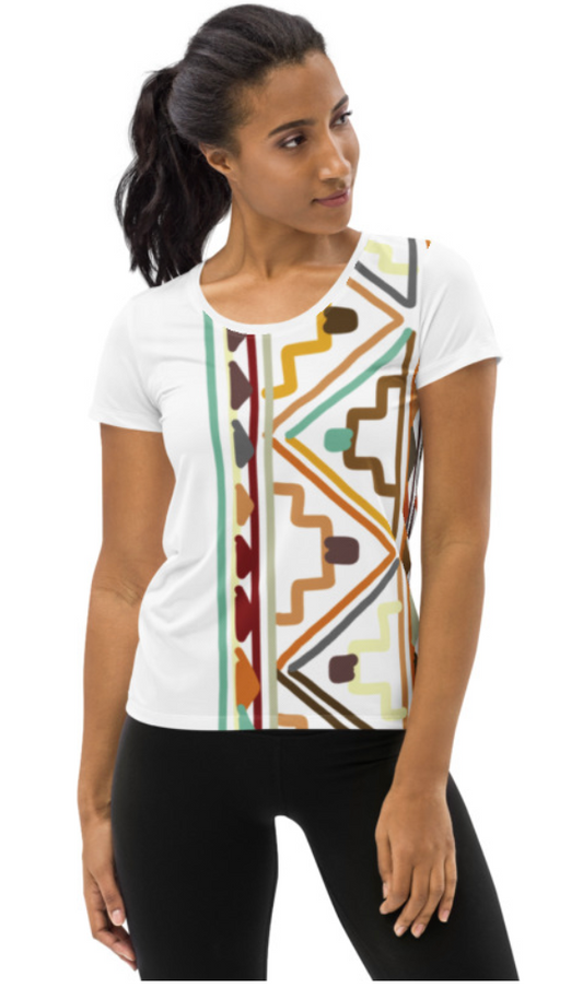 African pattern 8 Women's Athletic T-shirt