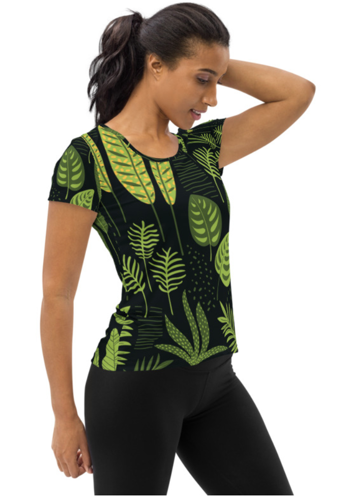 Nature motif 2 Women's Athletic T-shirt