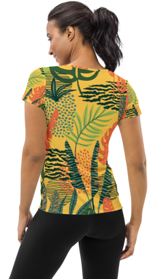 Nature motif 3 Women's Athletic T-shirt