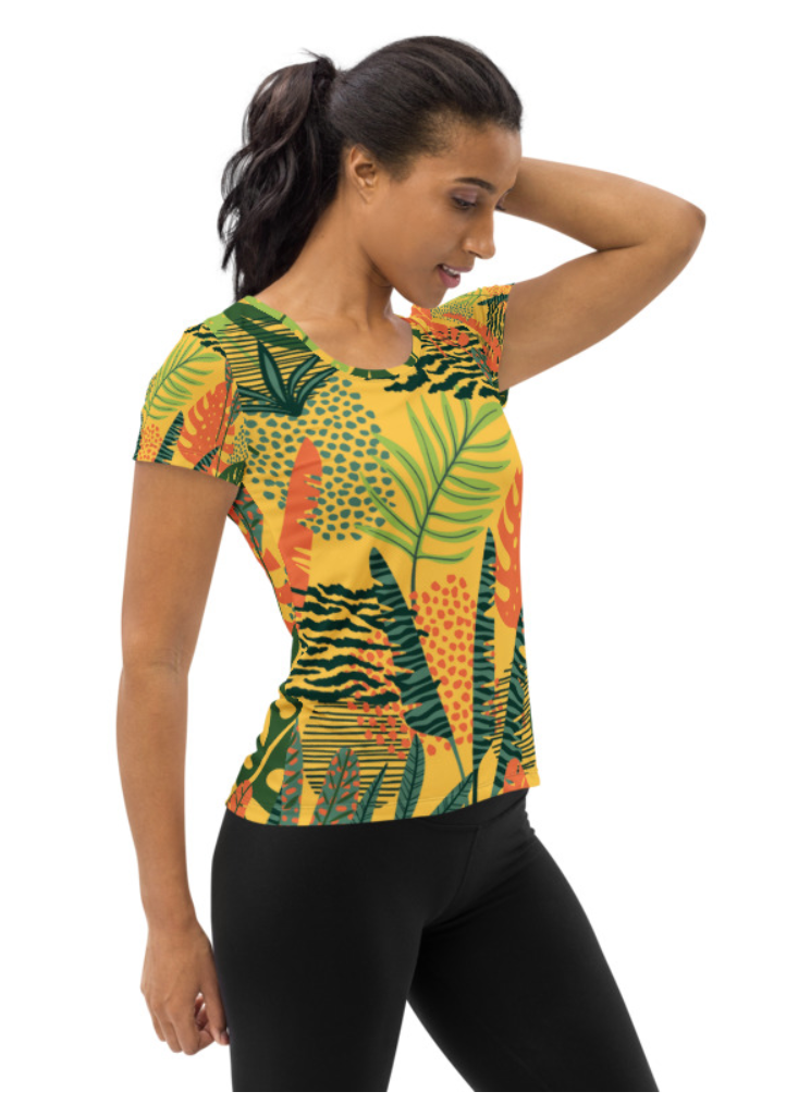 Nature motif 3 Women's Athletic T-shirt