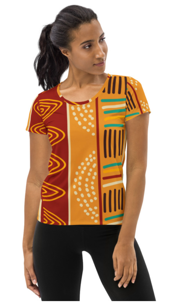 African pattern 4 Women's Athletic T-shirt