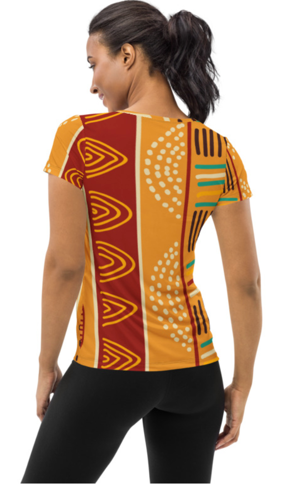 African pattern 4 Women's Athletic T-shirt