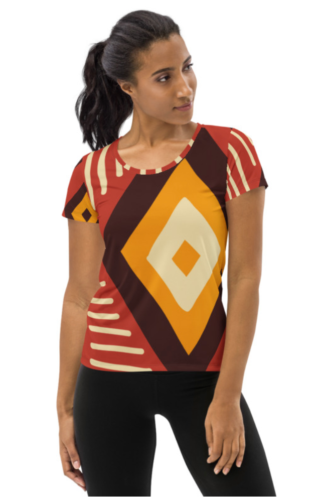 African pattern 7 Women's Athletic T-shirt