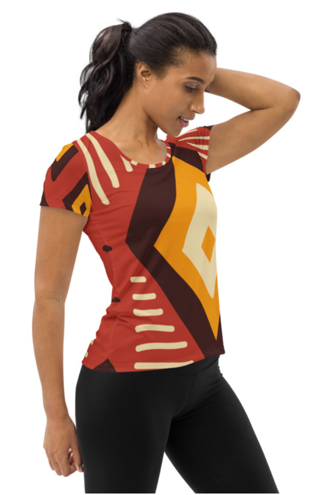 African pattern 7 Women's Athletic T-shirt