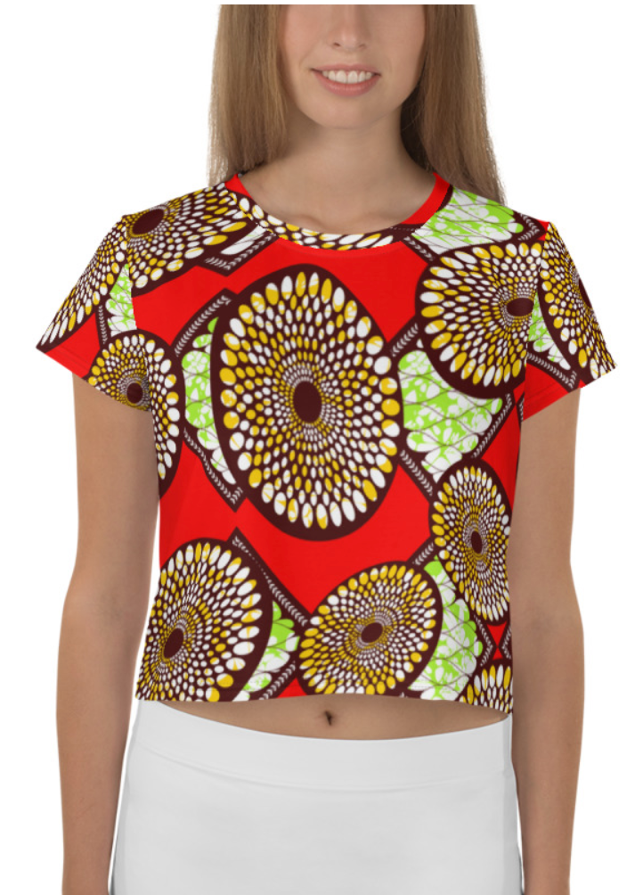 Capulana style 2 Crop Tee