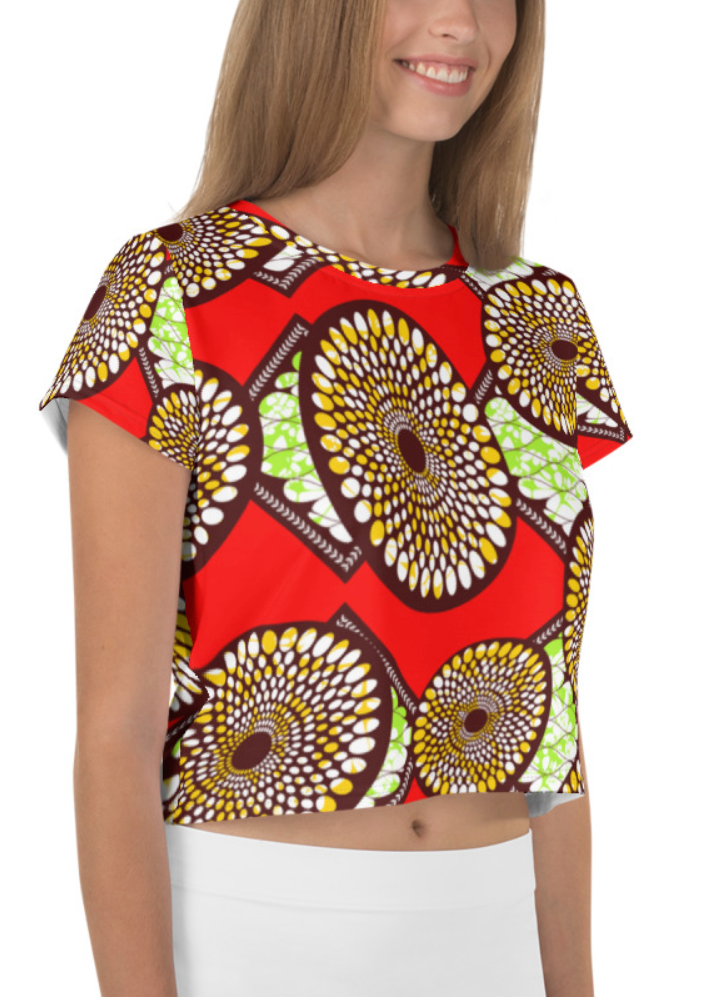 Capulana style 2 Crop Tee