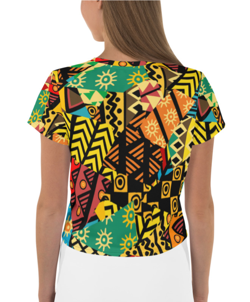 Capulana style Crop Tee