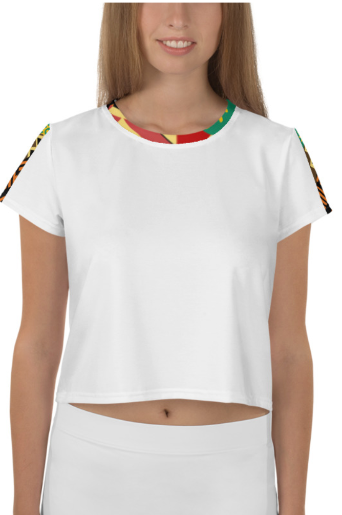 Capulana Strip Crop Tee