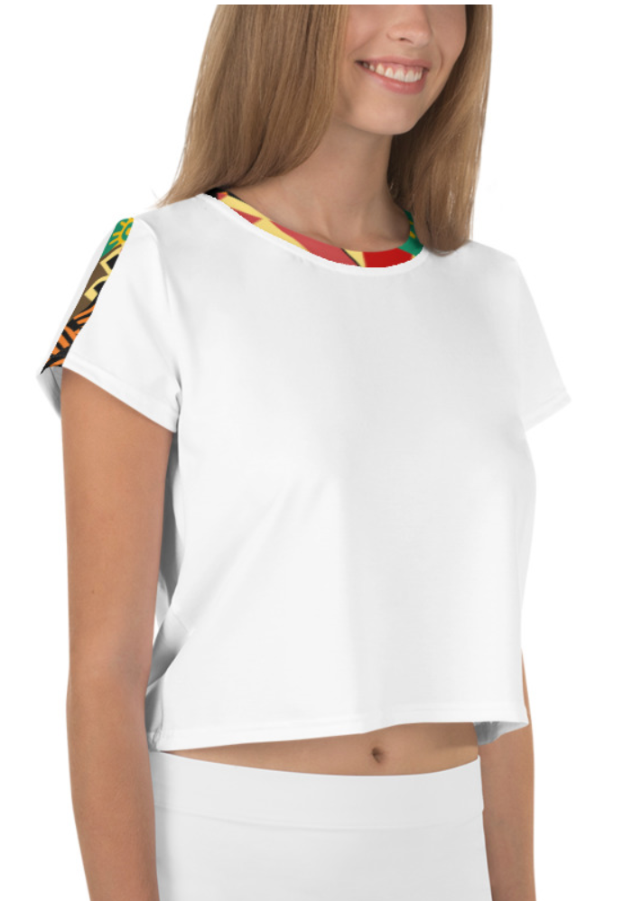 Capulana Strip Crop Tee