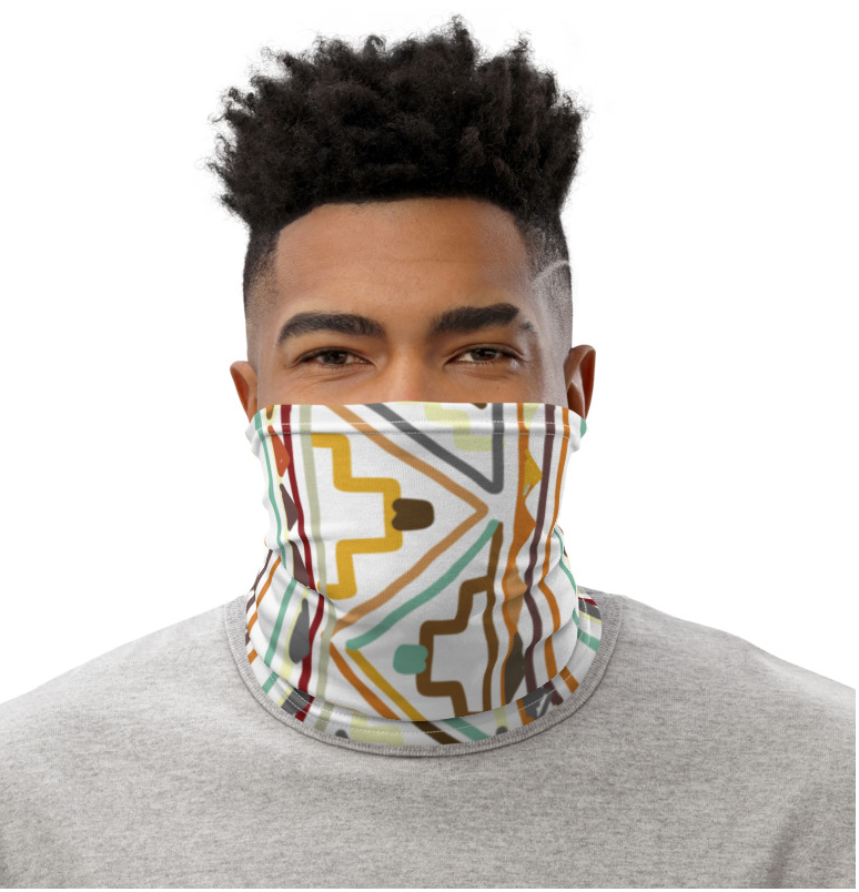 African pattern 8 Neck Gaiter