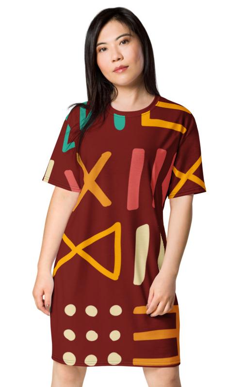 Letter motif T-shirt dress