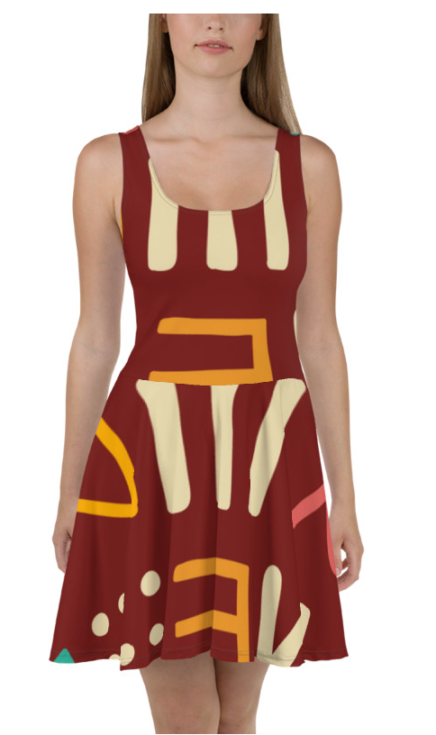 Letter motif Skater Dress