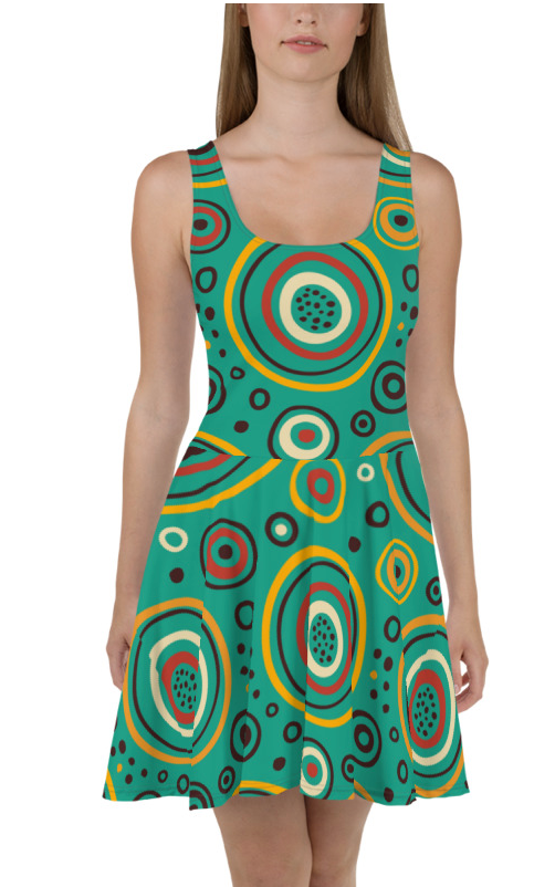 Circle pattern Skater Dress