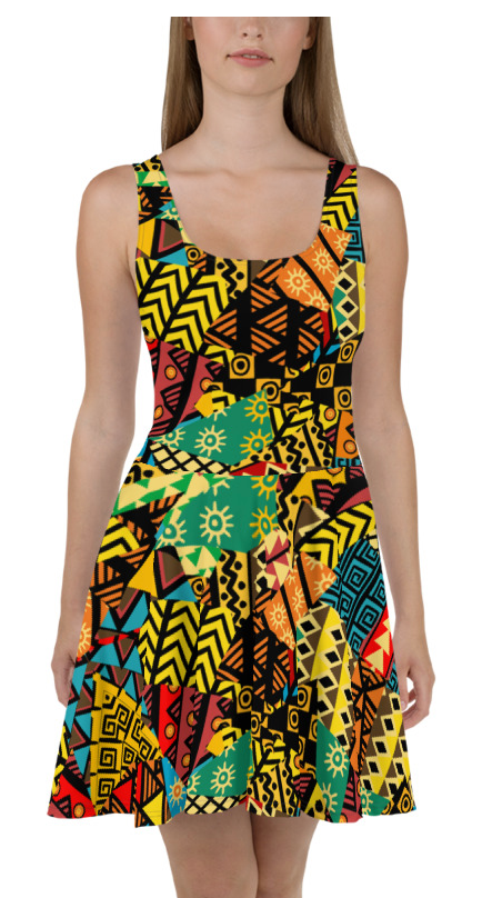 Capulana style Skater Dress