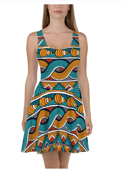 African Skater Dress | Women's Skater Dress | Xikhipa