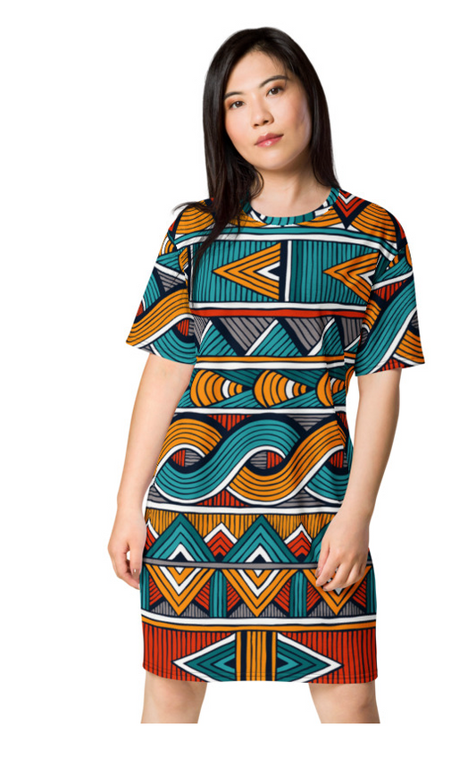 African Print Shirt Dress | Women's Shirt Dress | Xikhipa