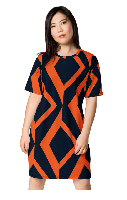 African Print 4 T-shirt dress