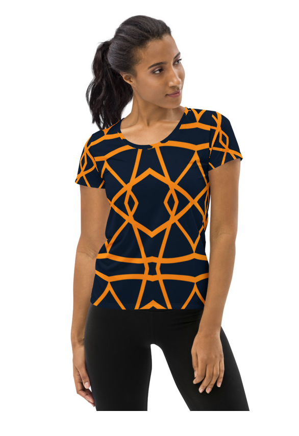 African Print 5 Women's Athletic T-shirt