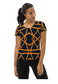 African Print 5 Women's Athletic T-shirt