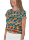 African Print Crop Tee