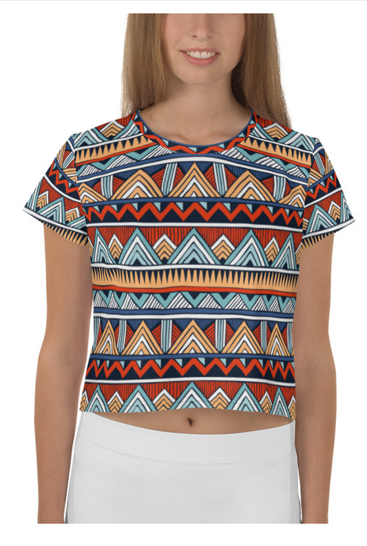 African Print 2 Crop Tee