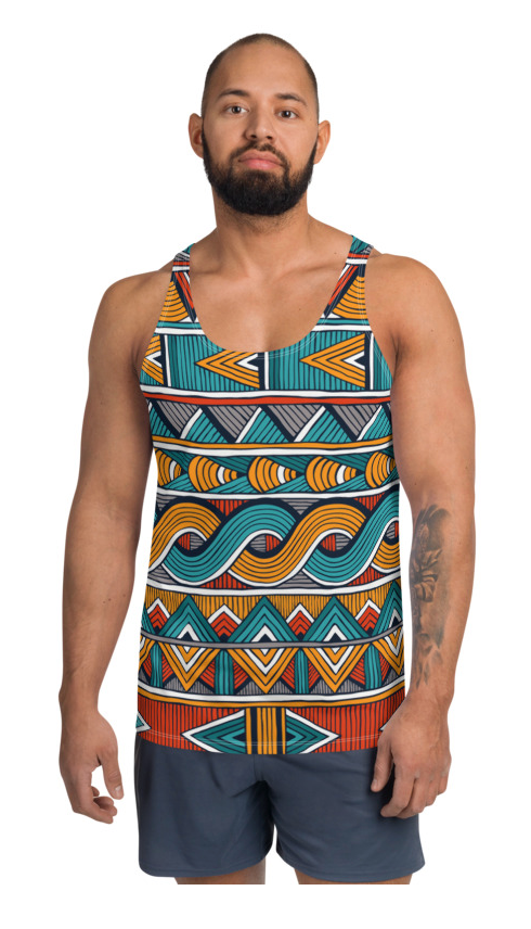 Men's African Print Tank Top | Men's Tank Top | Xikhipa