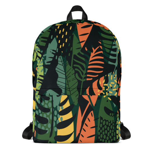 Nature motif 4 Backpack with Front Pocket