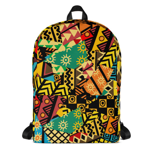 Capulana style Backpack with Front Pocket