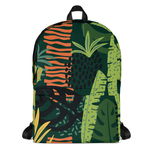 Nature motif Backpack with Front Pocket