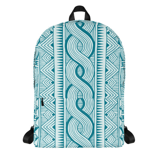 African Print 3 Backpack with Front Pocket