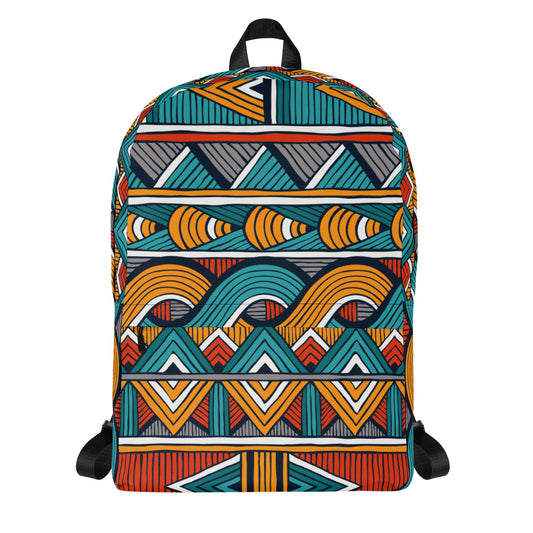 African Fabric Backpack | Front Pocket Backpack | Xikhipa