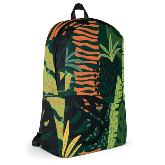 Nature motif Backpack with Front Pocket