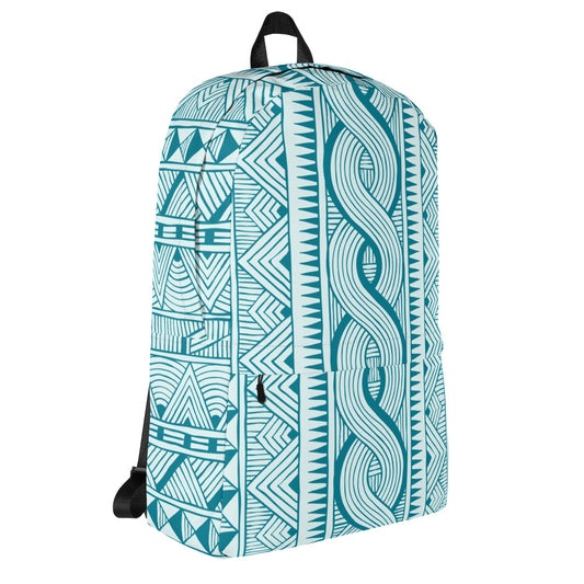 African Print 3 Backpack with Front Pocket