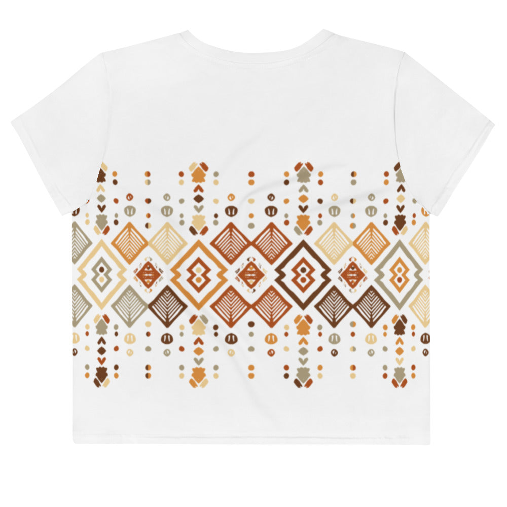 African pattern Crop Tee