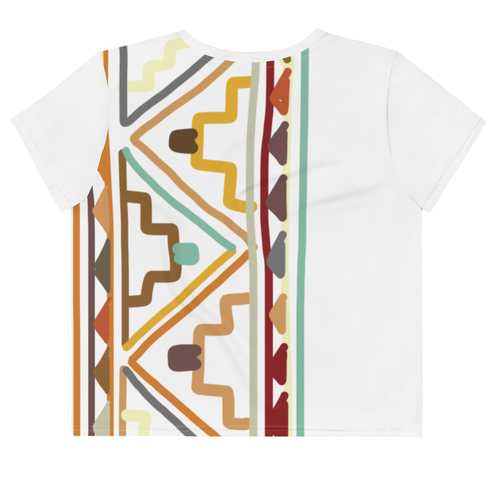 African pattern 8 Crop Tee