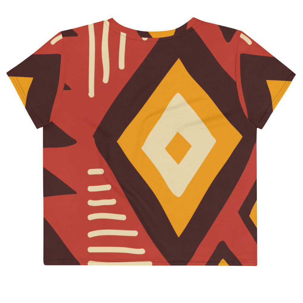 African pattern 7 Crop Tee