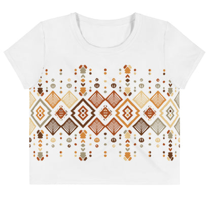 African pattern Crop Tee