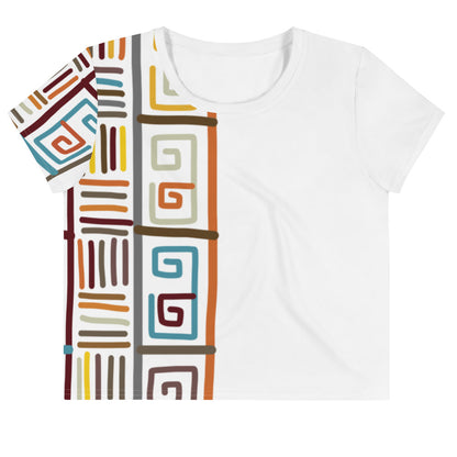 African pattern 2 Crop Tee