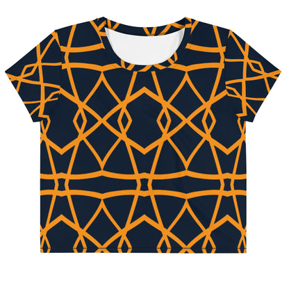 African Print 5 Crop Tee