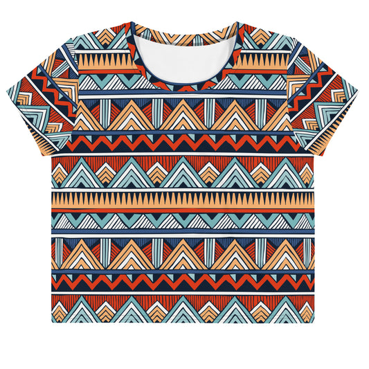 African Print 2 Crop Tee