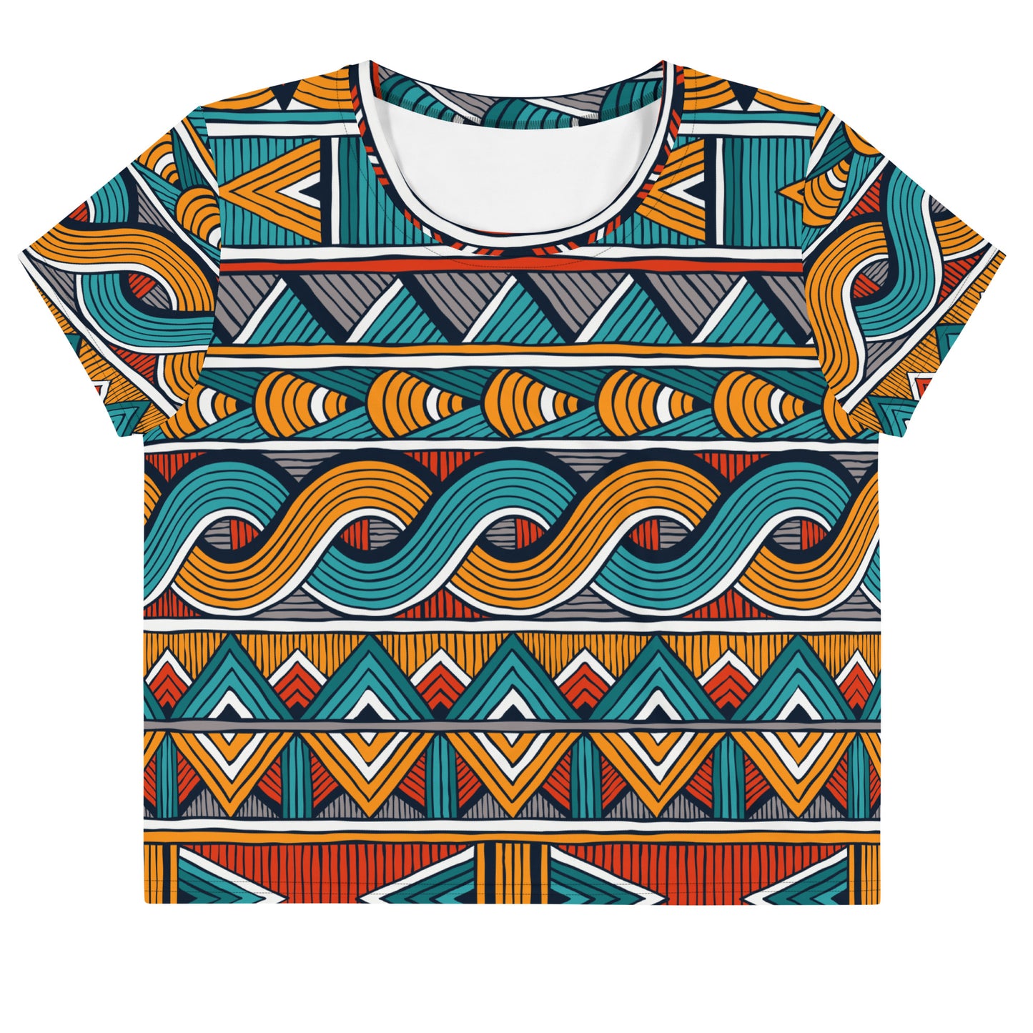 African Print Crop Tee