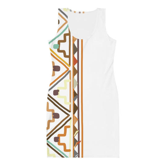 African pattern 8 Fitted Dress