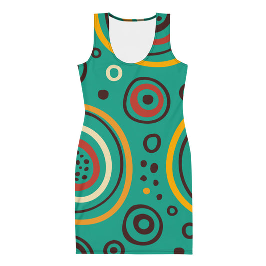 Circle pattern Fitted Dress