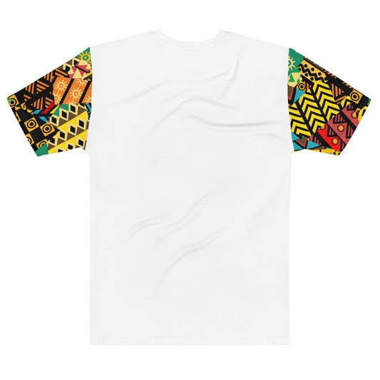 White Capulana style Men's t-shirt