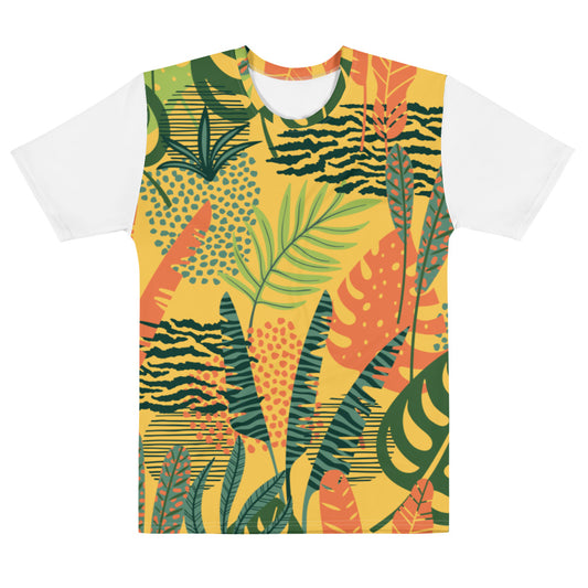 Nature motif 3 White Sleeves Men's t-shirt